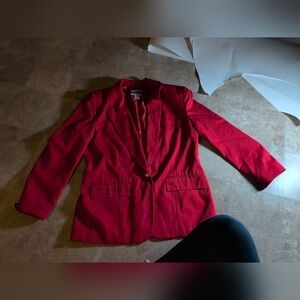 Pendleton Vintage Red Blazer Size 10 60%Rayon 40% Polyester Made In Usa
